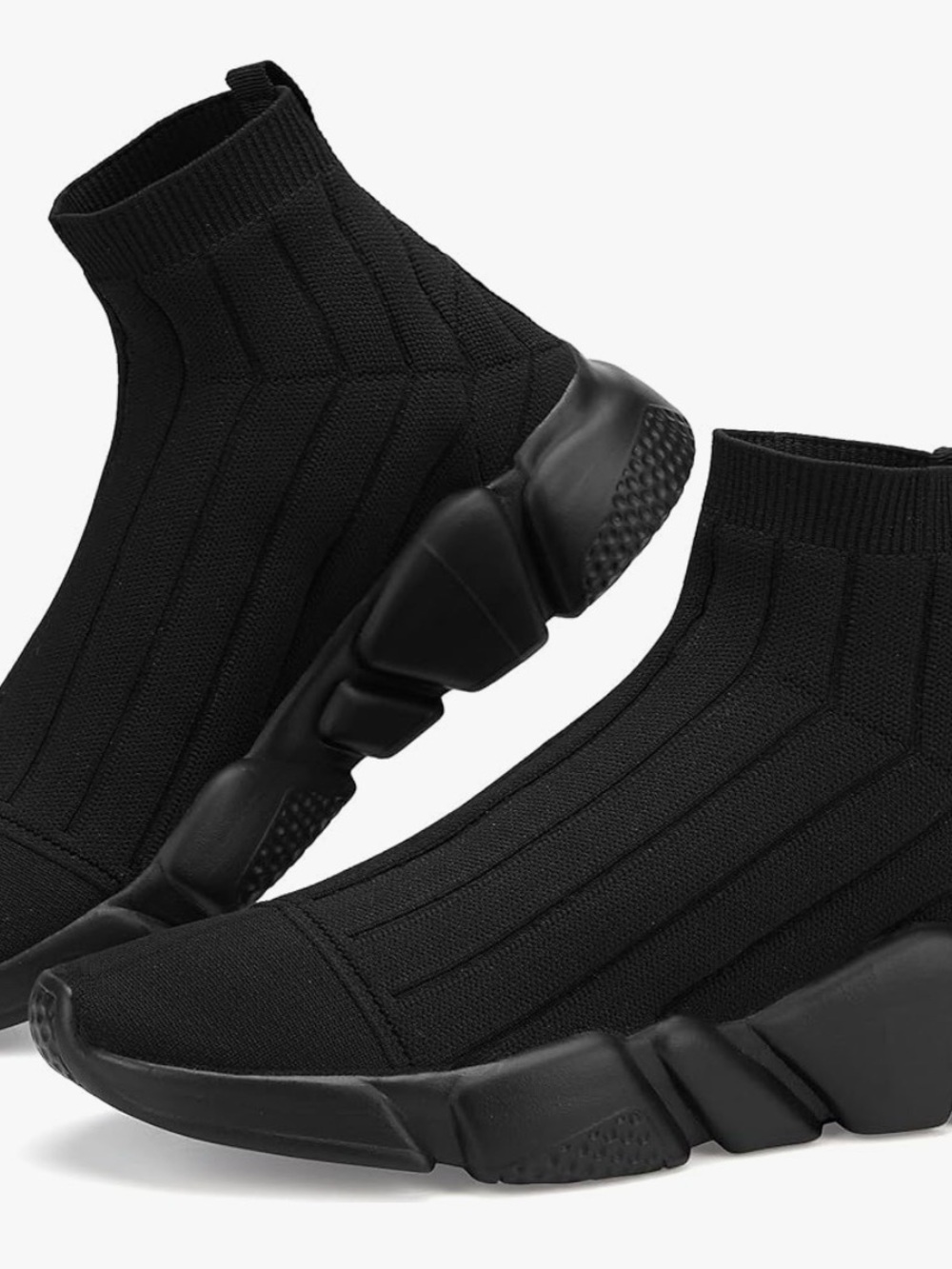 Men's Slip-On Knit Sock Sneakers - Black